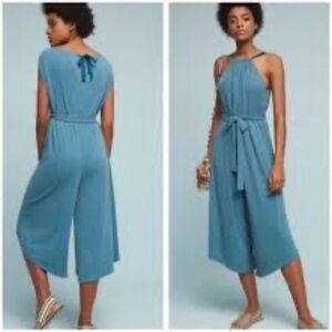 HD IN PARIS By ANTHROPOLOGY Elegant Blue Jumpsuit SIZE M